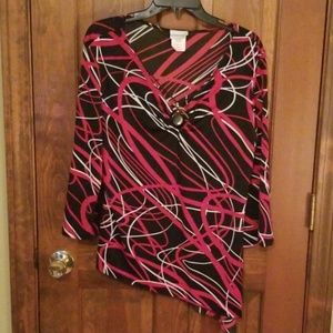 Abstract print blouse.